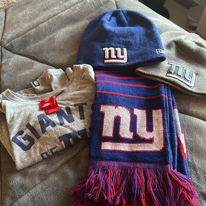 🏈♥️New York Giants NFL Fan Starter Kit!🏈♥️ scarf, Nike shirt, beanies!🇺🇸